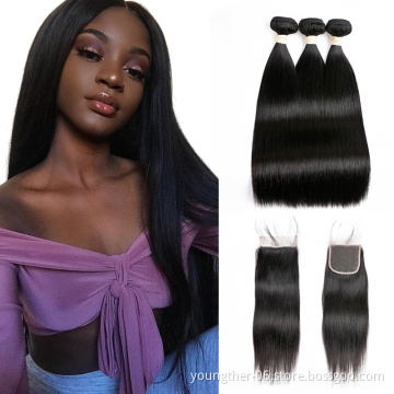 100% Human Hair Bundles With Closure Weave Bundles Toupee Brazilians Hair B Bundles Virgin Brazilian Remy Hair Body Wave